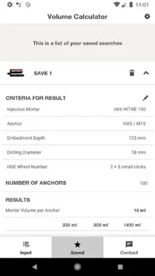 Hilti Volume Calculator android App screenshot 0